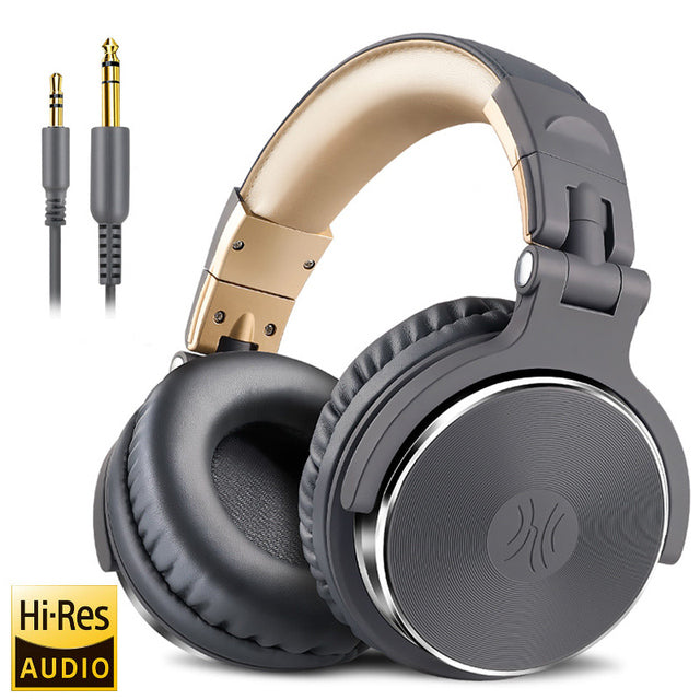 Oneodio Professional Studio DJ Headphones With Microphone Over Ear Wired Earphones HiFi Monitors Foldable Gaming Headset For PC
