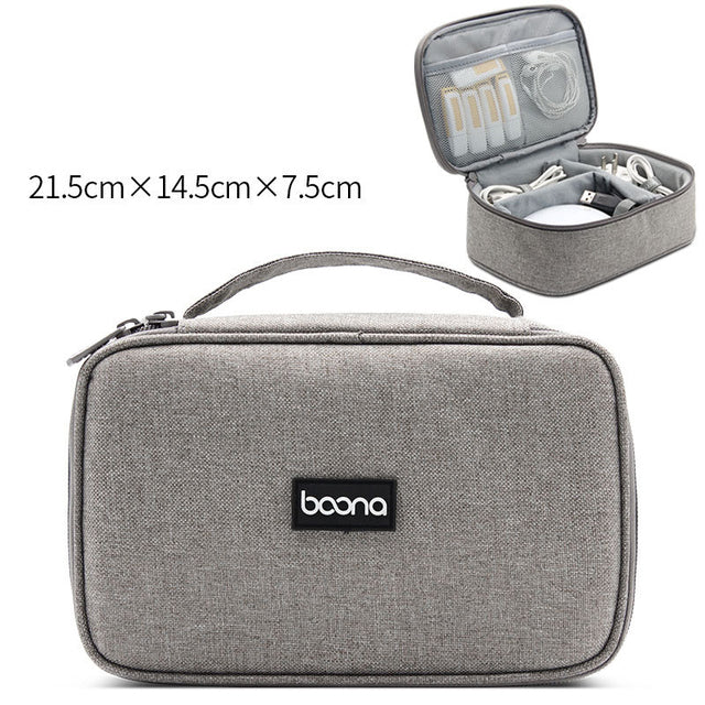 Portable Electronic Earphone Case Wires Charger Digital USB Gadget Cable Bag Charger Organizer Zipper Storage Pouch Accessories
