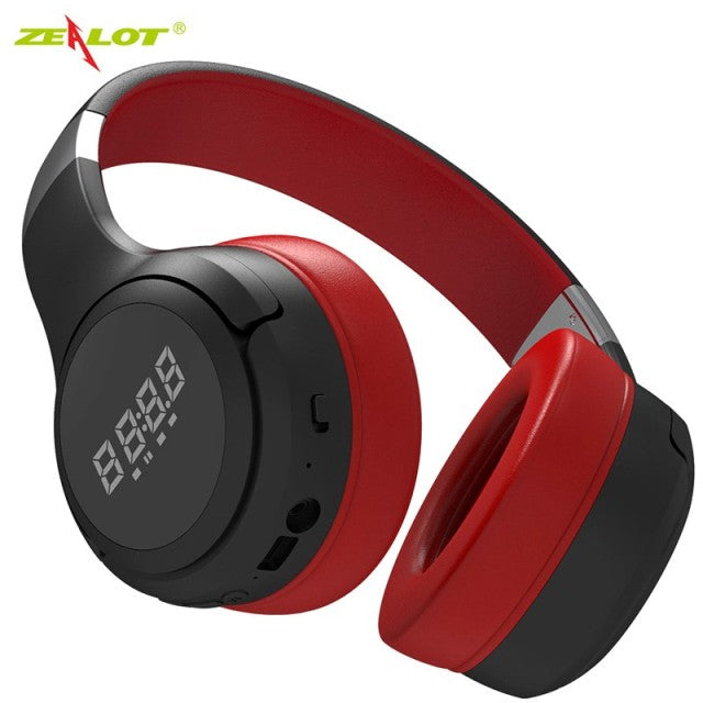 ZEALOT B28 Wireless Headphones Noise Reduction Bluetooth Earphone Stereo Foldable Sport Headset With Mic LED Digital Display