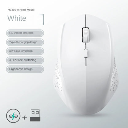 Bluetooth 5.2 Mouse 2.4G Wireless Mouse Dual-Mode Silent Mouse Rechargeable Gaming Mouse 1600DPI for Laptop Computer Win Mac OS