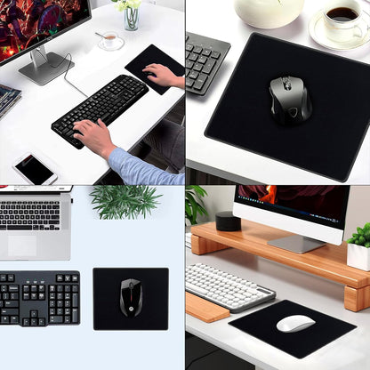 20 Pack Mouse Pad with Stitched Edges Mousepads Bulk Non-Slip Rubber Base, Waterproof Coating Mouse Pads for Computers, Laptop, Office & Home -(9.84 X 8.27 Inch) - Black