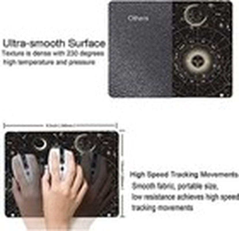 Armanza Mouse Pad, Moon Sun Mouse Pad, Square Waterproof Mouse Pad Non-Slip