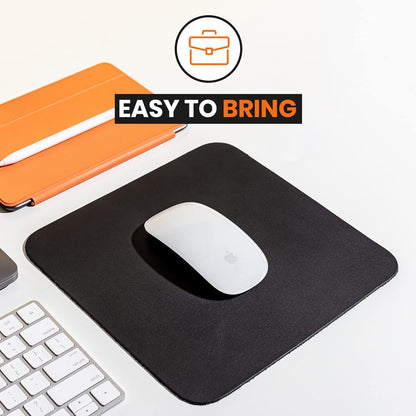 Leather Mouse Pad 9 X 9 Inch (Black) | Genuine Leather Mousepad | Black Mouse Pad | Thick Mouse Pad | Portable Mouse Pad | Mouse Pad for Desk | Leather Mouse Desk Mat