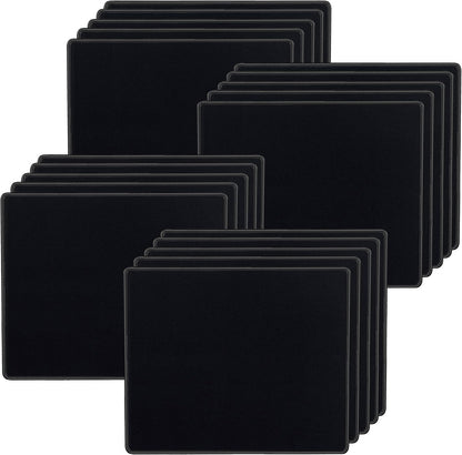 20 Pack Mouse Pad with Stitched Edges Mousepads Bulk Non-Slip Rubber Base, Waterproof Coating Mouse Pads for Computers, Laptop, Office & Home -(9.84 X 8.27 Inch) - Black