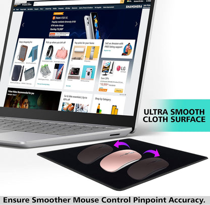 20 Pack Mouse Pad with Stitched Edges Mousepads Bulk Non-Slip Rubber Base, Waterproof Coating Mouse Pads for Computers, Laptop, Office & Home -(9.84 X 8.27 Inch) - Black