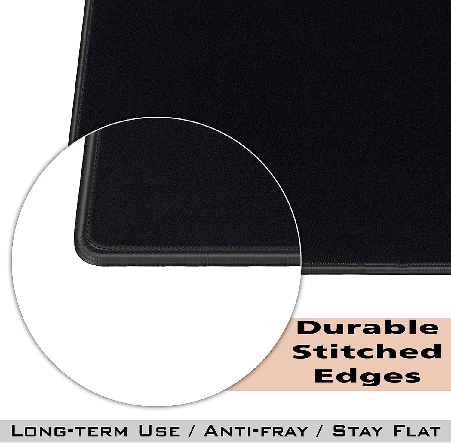 20 Pack Mouse Pad with Stitched Edges Mousepads Bulk Non-Slip Rubber Base, Waterproof Coating Mouse Pads for Computers, Laptop, Office & Home -(9.84 X 8.27 Inch) - Black