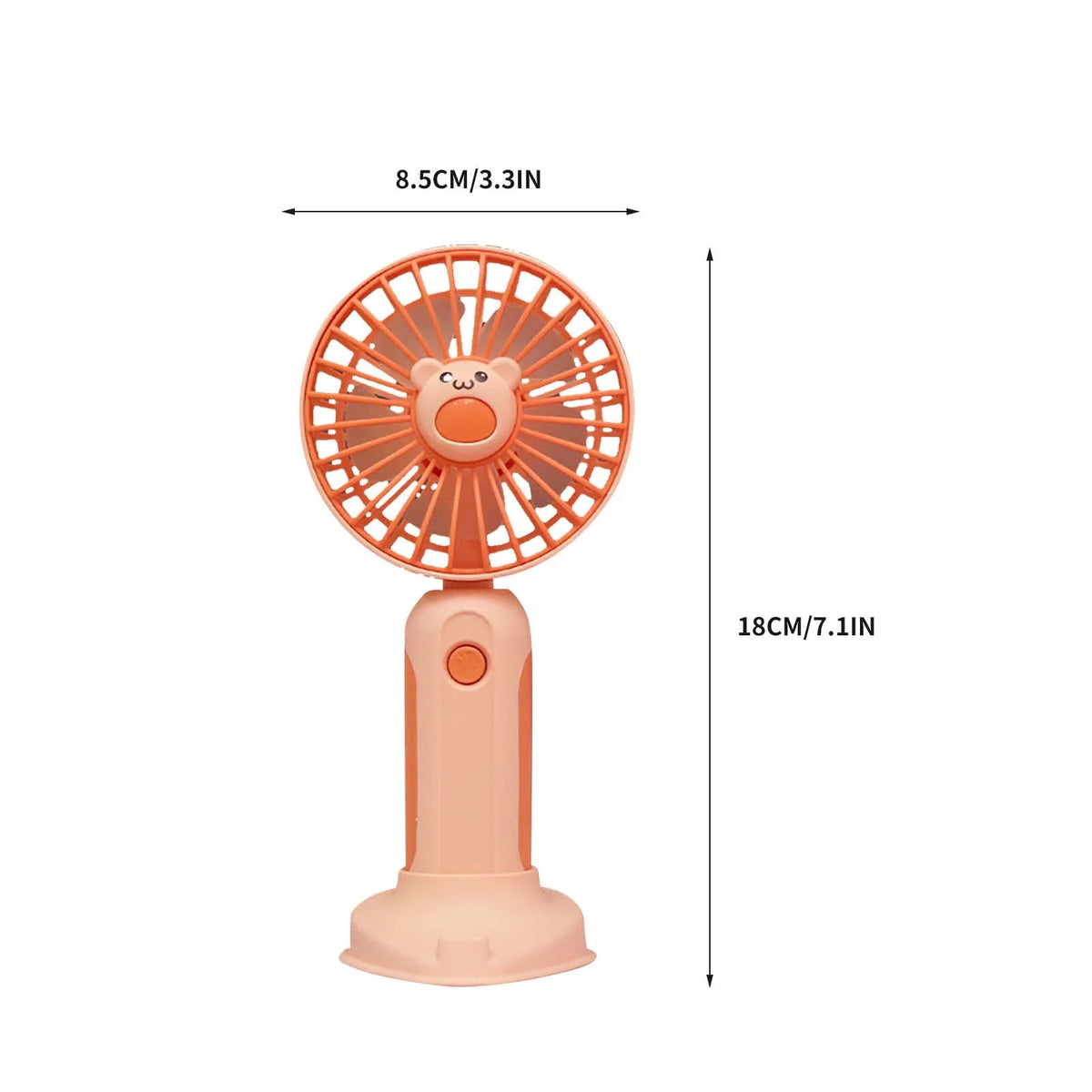 Mini Handheld Fan, USB Desk Fan Small Personal Portable Stroller Table Fan with Rechargeable Battery Operated Cooling Folding Electric Fan with 3 Speed Mode for Travel Office Outdoor - White