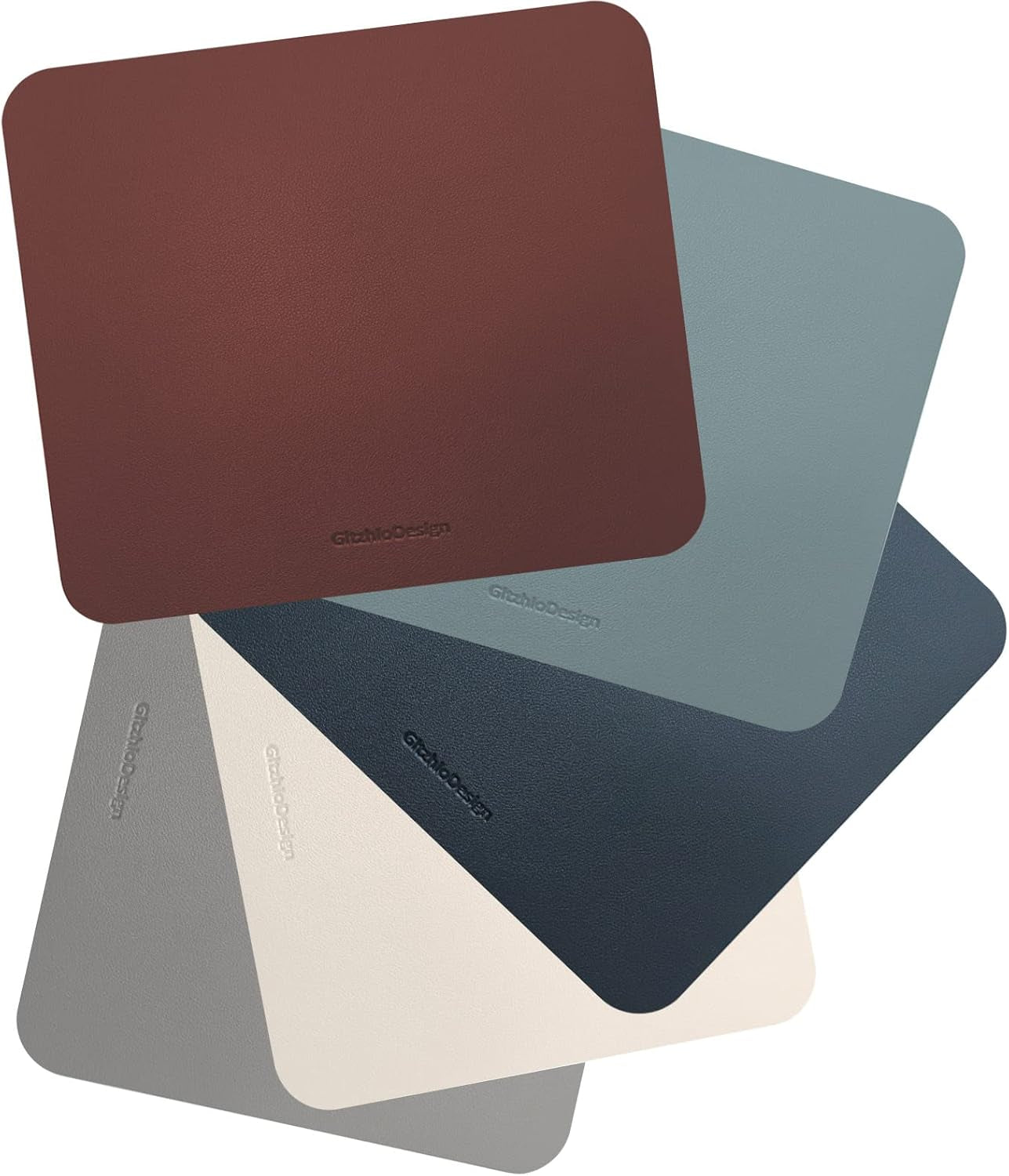 Leather Mouse Pad, Non-Slip Mouse Pad and Waterproof Mouse Mat Writing Pad for Office and Home, Dual-Sided Multifunctional Mouse Pad, Mouse Pad for Desk (White)