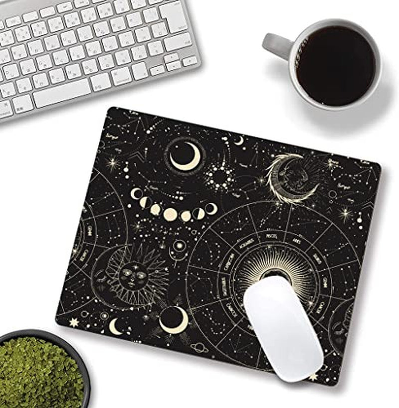 Armanza Mouse Pad, Moon Sun Mouse Pad, Square Waterproof Mouse Pad Non-Slip