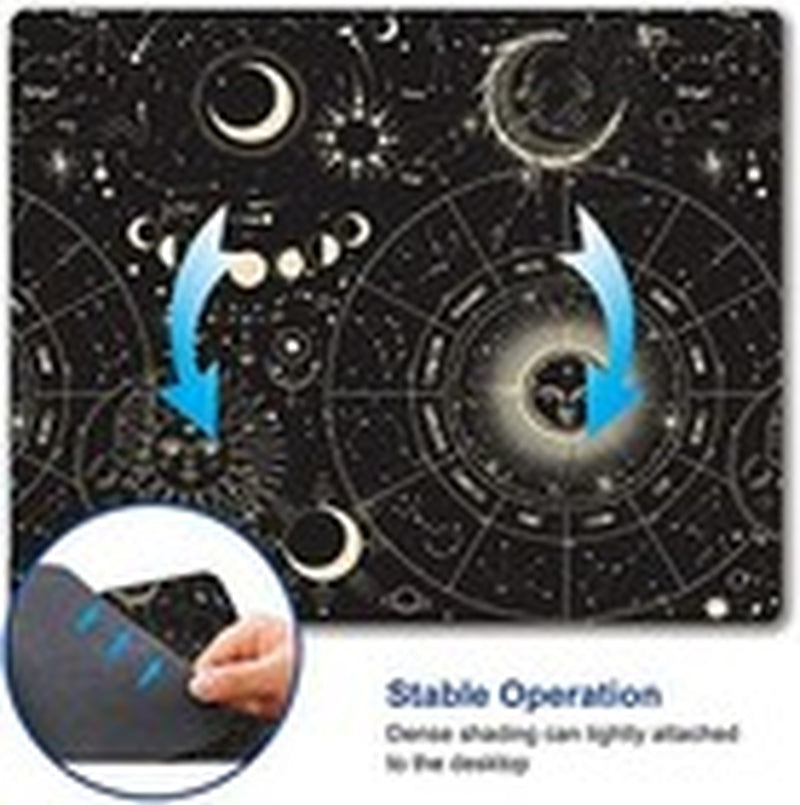 Armanza Mouse Pad, Moon Sun Mouse Pad, Square Waterproof Mouse Pad Non-Slip
