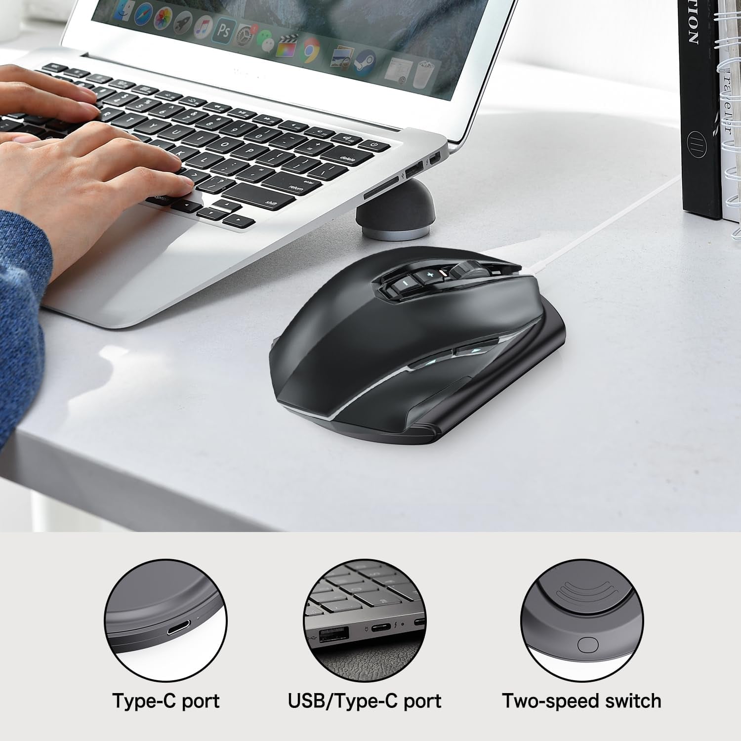 Mouse Jiggler, Ultra Slim, 20Db Quiet & Noiseless, Undetectable Mouse Mover Simu