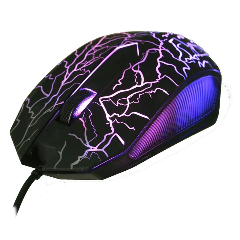 USB Wired Mouse RGB Gaming Mouse 1600DPI Optical Wired Mouse Office Mice Ergonomic Mouse for PC Computer Desktop Macbook Pro