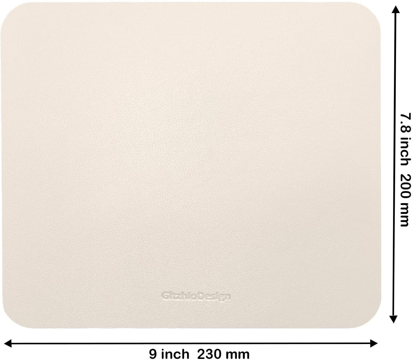 Leather Mouse Pad, Non-Slip Mouse Pad and Waterproof Mouse Mat Writing Pad for Office and Home, Dual-Sided Multifunctional Mouse Pad, Mouse Pad for Desk (White)