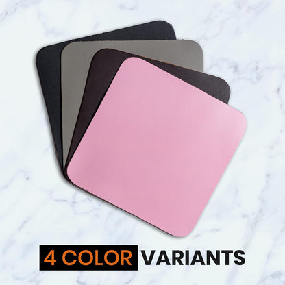 Leather Mouse Pad 9 X 9 Inch (Black) | Genuine Leather Mousepad | Black Mouse Pad | Thick Mouse Pad | Portable Mouse Pad | Mouse Pad for Desk | Leather Mouse Desk Mat
