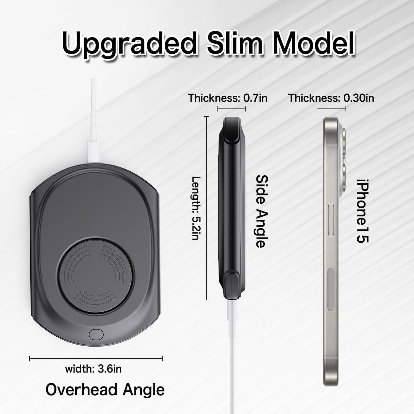 Mouse Jiggler, Ultra Slim, 20Db Quiet & Noiseless, Undetectable Mouse Mover Simu