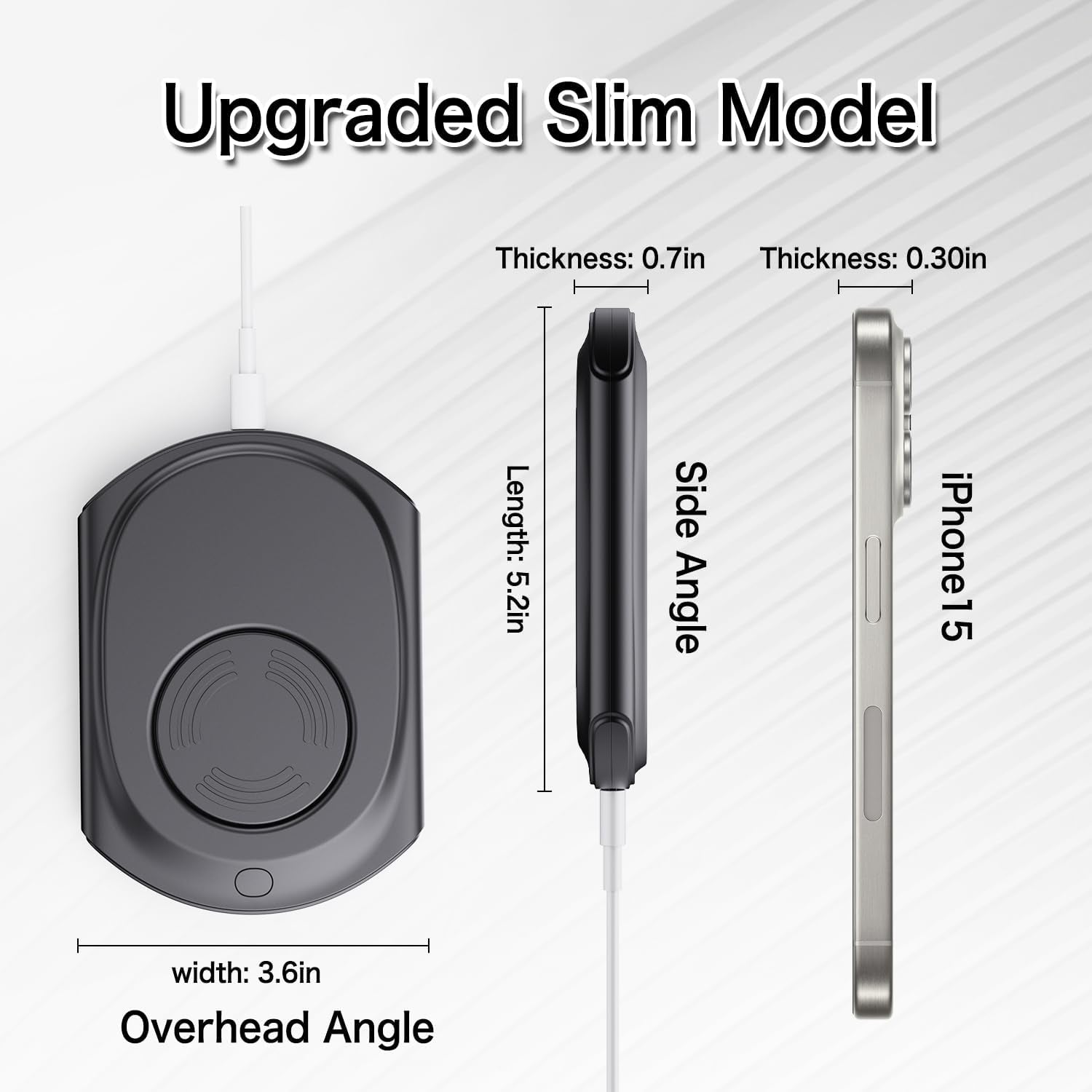 Mouse Jiggler, Ultra Slim, 20Db Quiet & Noiseless, Undetectable Mouse Mover Simu