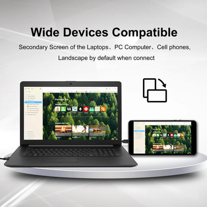 Wisecoco 7 Inch 1920x1080 FHD Portable Monitor Touch IPS HDMI Computer type C Gaming Display for Laptop PC Raspberry Pi PS4 XBox