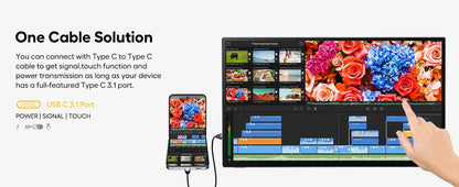 UPERFECT 18.5" Touch Screen Portable Monitor 120Hz Computer Gaming Display With Type C HDMI Holder Stand For Laptop Phone Xbox