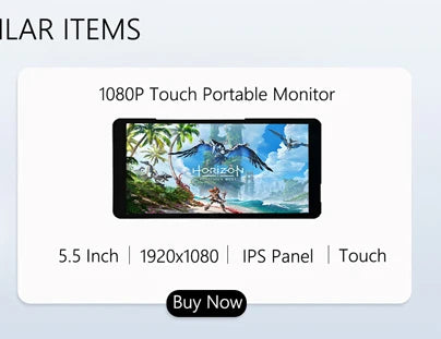 Wisecoco 7 Inch 1920x1080 FHD Portable Monitor Touch IPS HDMI Computer type C Gaming Display for Laptop PC Raspberry Pi PS4 XBox