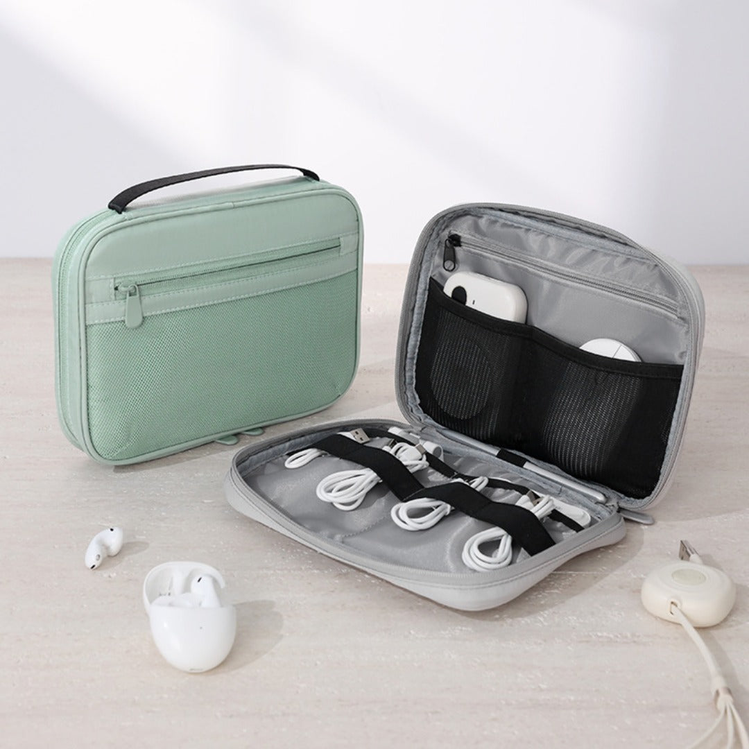 Data Cable Storage Bag – Multi-Compartment Travel Organizer Pouch
