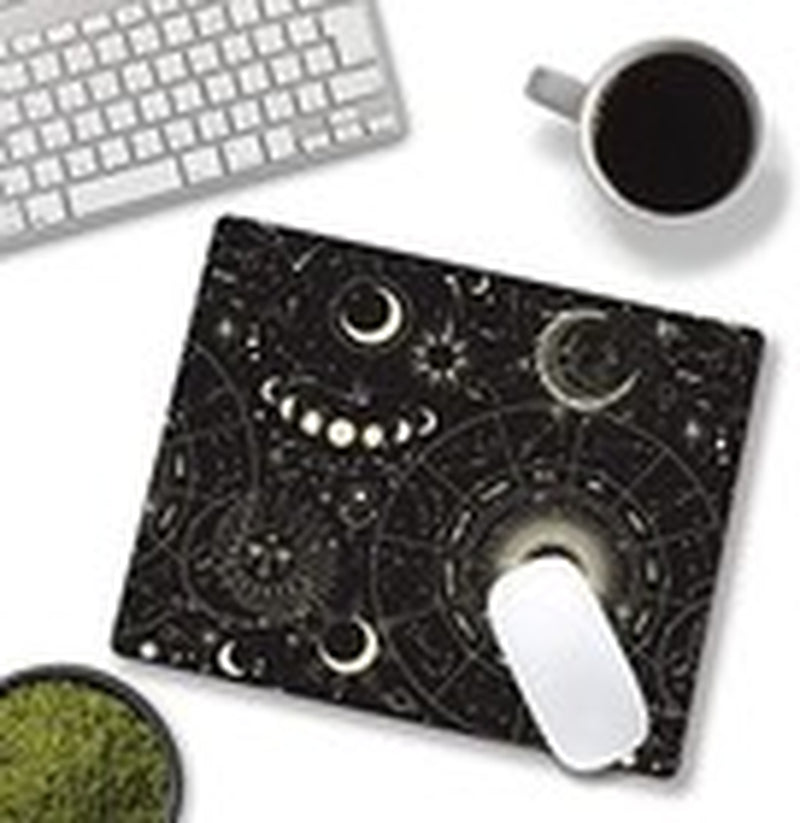 Armanza Mouse Pad, Moon Sun Mouse Pad, Square Waterproof Mouse Pad Non-Slip