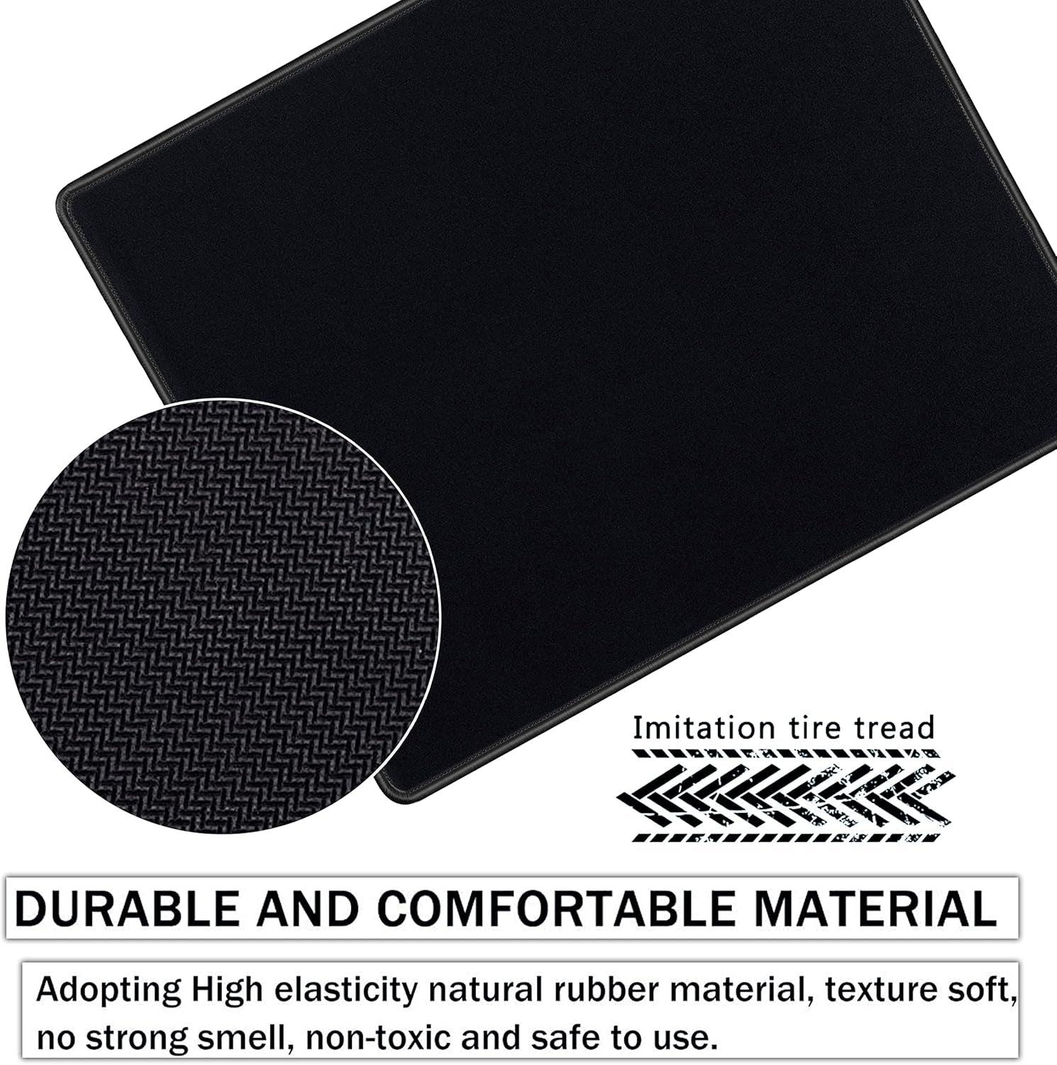 20 Pack Mouse Pad with Stitched Edges Mousepads Bulk Non-Slip Rubber Base, Waterproof Coating Mouse Pads for Computers, Laptop, Office & Home -(9.84 X 8.27 Inch) - Black