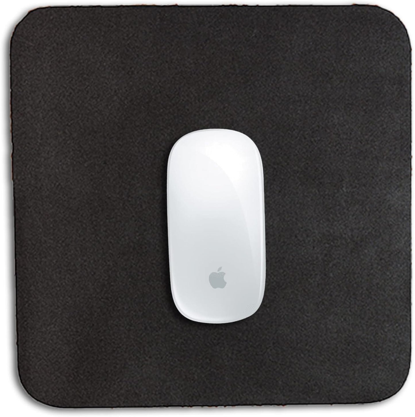 Leather Mouse Pad 9 X 9 Inch (Black) | Genuine Leather Mousepad | Black Mouse Pad | Thick Mouse Pad | Portable Mouse Pad | Mouse Pad for Desk | Leather Mouse Desk Mat