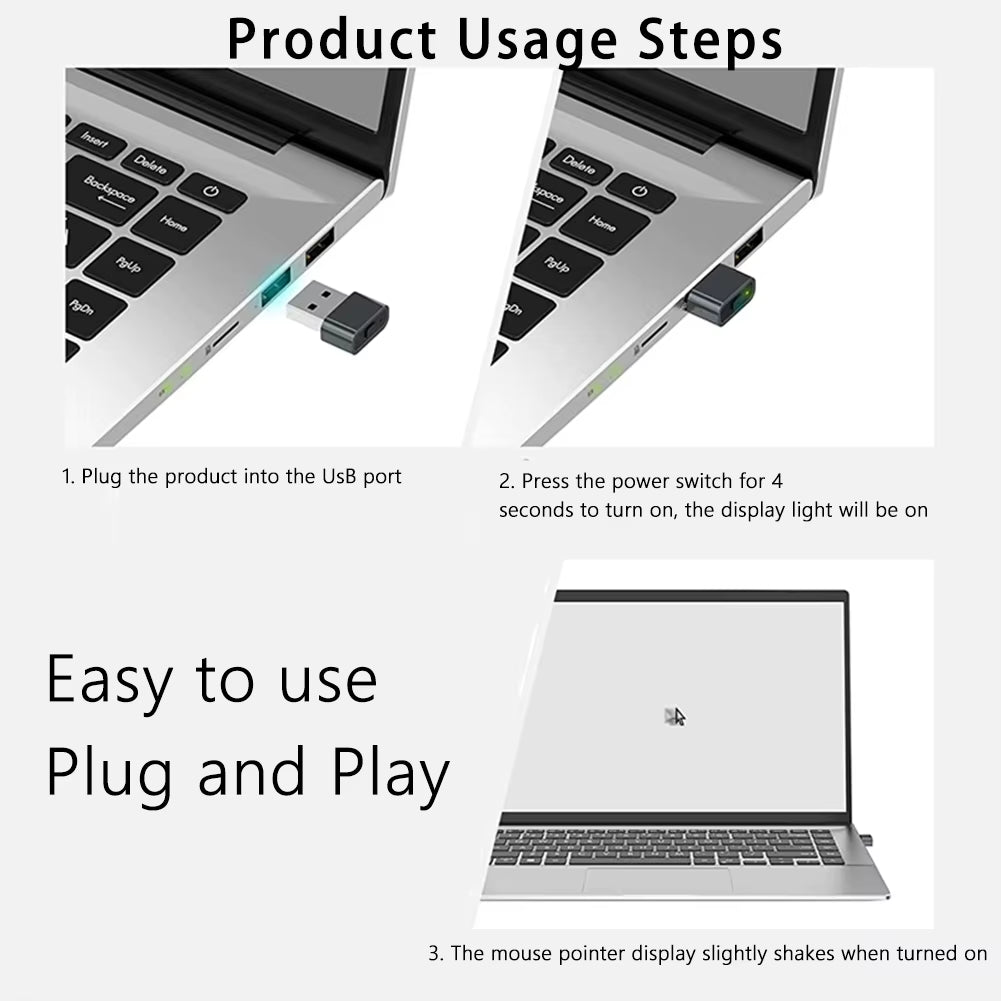 Mouse Jiggler Undetectable Mouse Mover Virtual Mouse Movement Simulator with ON/OFF Switch for Computer Awakening Lock Screen