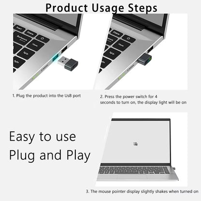 Mouse Jiggler Undetectable Mouse Mover Virtual Mouse Movement Simulator with ON/OFF Switch for Computer Awakening Lock Screen