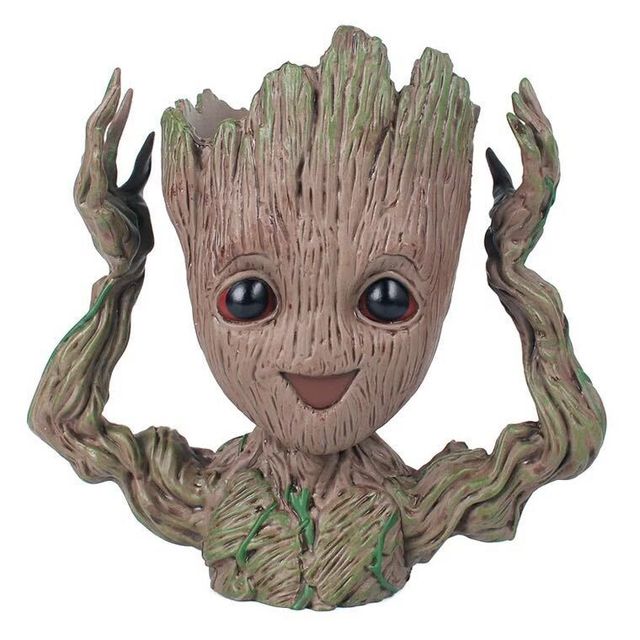 18cm 2 Versions Skull Flowerpot Ghost Groot Planters Table Art Creative Flowerpots For Flowers Groot Pan Home Decoration