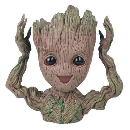 18cm 2 Versions Skull Flowerpot Ghost Groot Planters Table Art Creative Flowerpots For Flowers Groot Pan Home Decoration