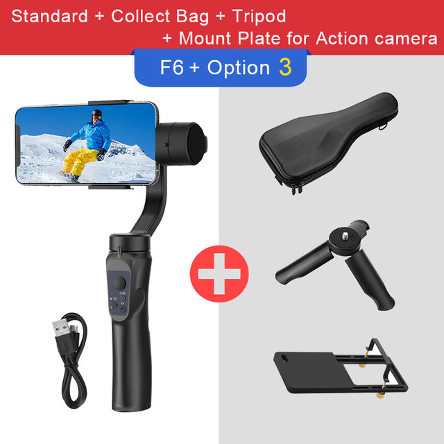 3 Axis Gimbal Handheld Smartphone Stabilizer Cellphone For Action Camera Phone Video Record