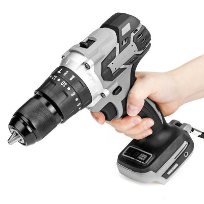 3 in 1 Brushless Electric Hammer Drill Electric Screwdriver 13mm 20+3 Torque Cordless Impact Drill for Makita Battery 18V