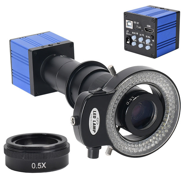 51MP 60FPS Microscope Camera 180X Lens HDMI USB 1080P Industrial Electronic Digital Microscope for Phone Repair PCB Soldering