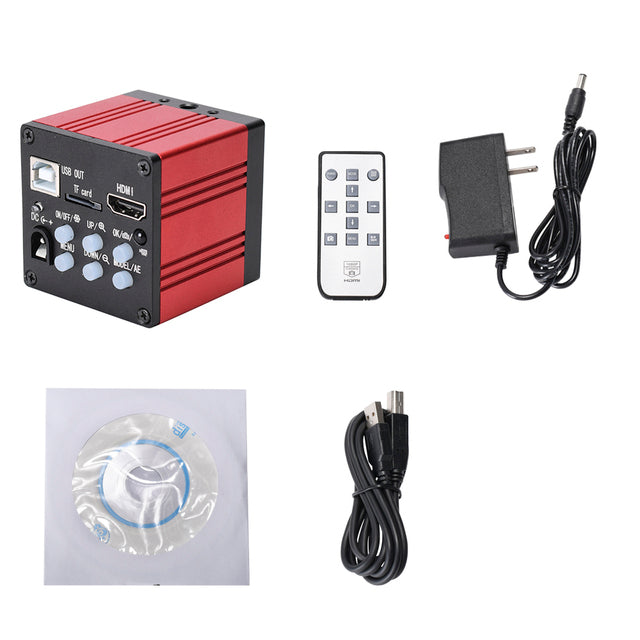 51MP 60FPS Microscope Camera 180X Lens HDMI USB 1080P Industrial Electronic Digital Microscope for Phone Repair PCB Soldering