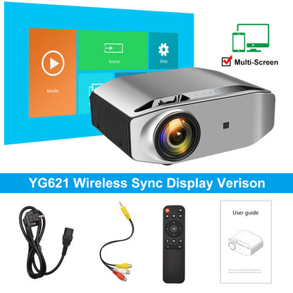 AAO YG620 Full HD Projector Native 1920 x 1080P 3D Proyector YG621 Wireless WiFi Smartphone Multi-Screen Mini HD Home Theater