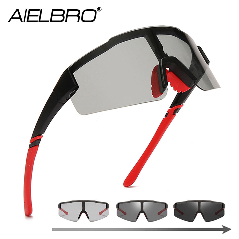 AIELBRO Men's Sunglasses Photochromic Bicycle Cycling Glasses Cycling Sunglasses Polarized Cycling Eyewear UV400 Sunglasses