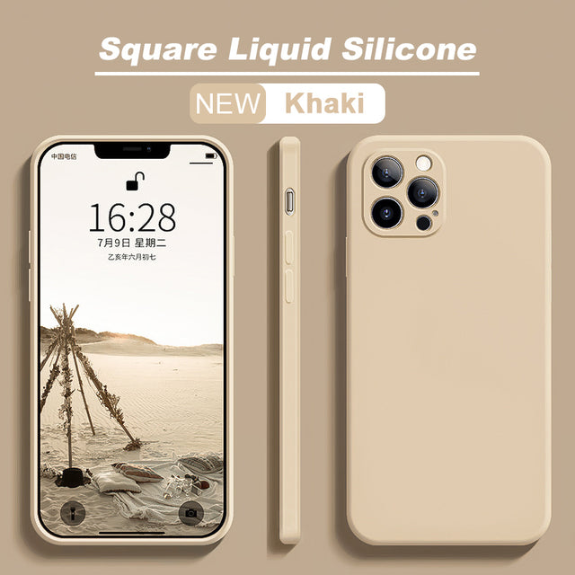 ASTUBIA Official Square Liquid Silicone Phone Case For iPhone 11 12 13 Pro Max Mini X XR XS Max 7 8 Plus SE 2020 Cover