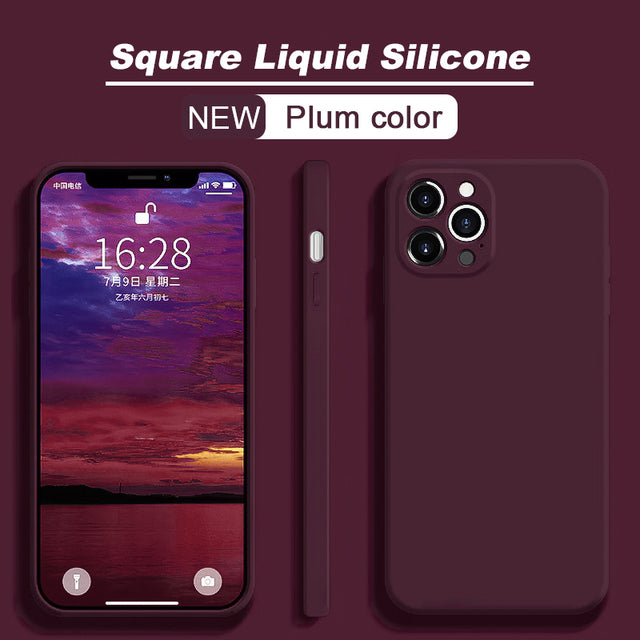 ASTUBIA Official Square Liquid Silicone Phone Case For iPhone 11 12 13 Pro Max Mini X XR XS Max 7 8 Plus SE 2020 Cover