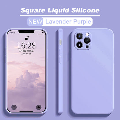 ASTUBIA Official Square Liquid Silicone Phone Case For iPhone 11 12 13 Pro Max Mini X XR XS Max 7 8 Plus SE 2020 Cover