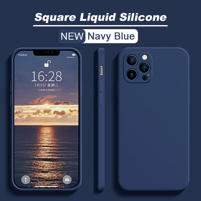 ASTUBIA Official Square Liquid Silicone Phone Case For iPhone 11 12 13 Pro Max Mini X XR XS Max 7 8 Plus SE 2020 Cover