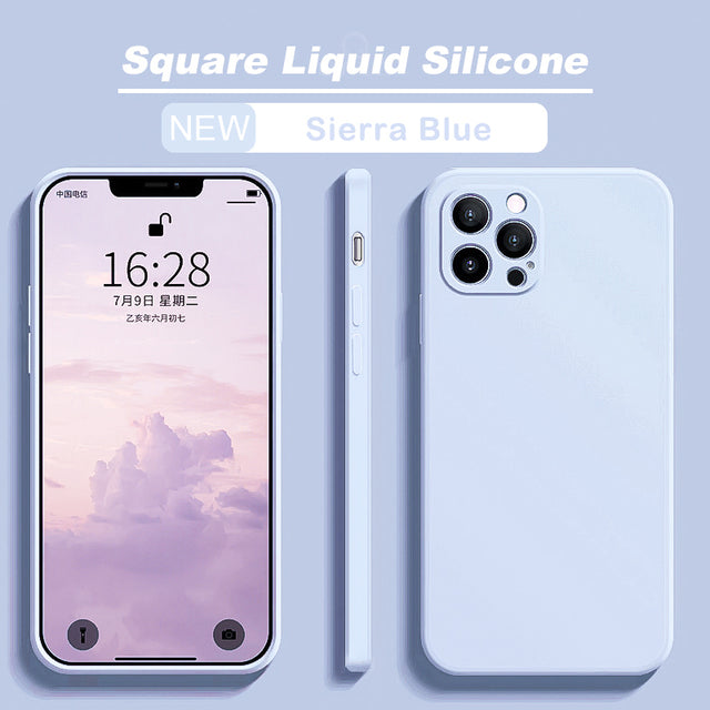 ASTUBIA Official Square Liquid Silicone Phone Case For iPhone 11 12 13 Pro Max Mini X XR XS Max 7 8 Plus SE 2020 Cover