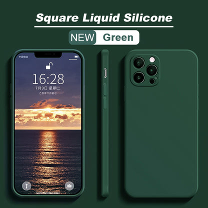ASTUBIA Official Square Liquid Silicone Phone Case For iPhone 11 12 13 Pro Max Mini X XR XS Max 7 8 Plus SE 2020 Cover