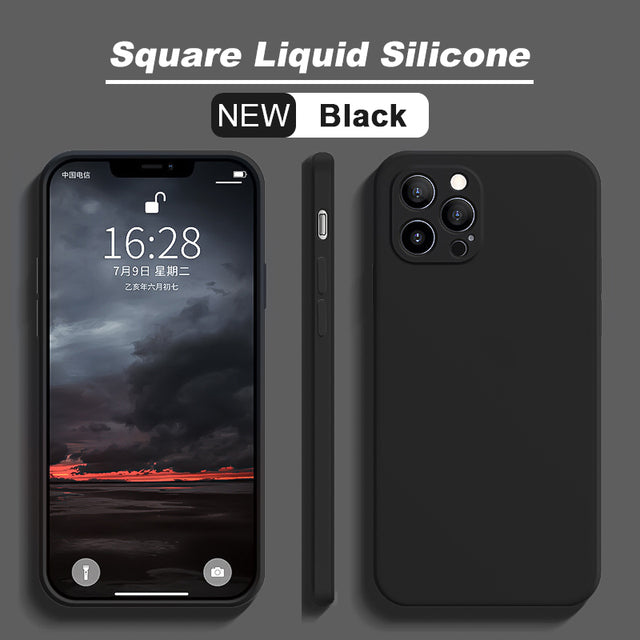 ASTUBIA Official Square Liquid Silicone Phone Case For iPhone 11 12 13 Pro Max Mini X XR XS Max 7 8 Plus SE 2020 Cover