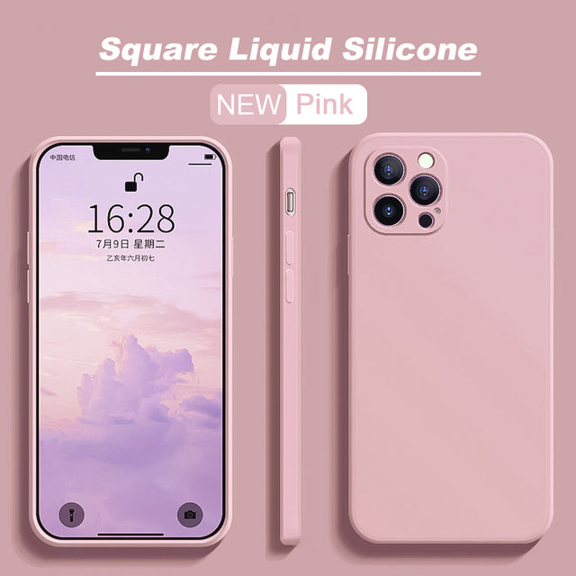 ASTUBIA Official Square Liquid Silicone Phone Case For iPhone 11 12 13 Pro Max Mini X XR XS Max 7 8 Plus SE 2020 Cover