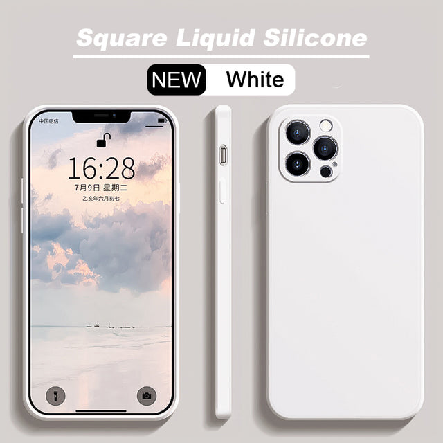 ASTUBIA Official Square Liquid Silicone Phone Case For iPhone 11 12 13 Pro Max Mini X XR XS Max 7 8 Plus SE 2020 Cover