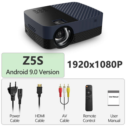 AUN Z5S MINI Projector Full HD 1080P Home Theater Android 9 WIFI Smart TV Portable Camping Beamer for smartphone 4K Projectors