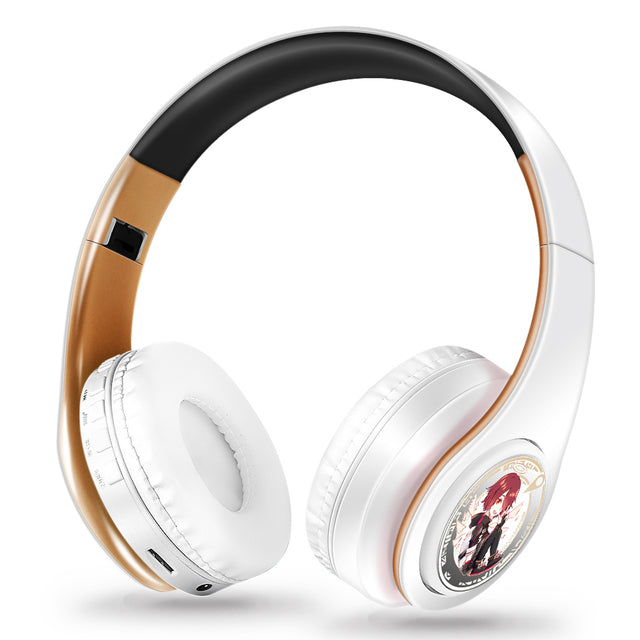 Anime Arknights Exusiaie Earphone Cosplay Gaming Headphone Wireless Bluetooth Headset Student Gifts with Mic Support MP3 FM