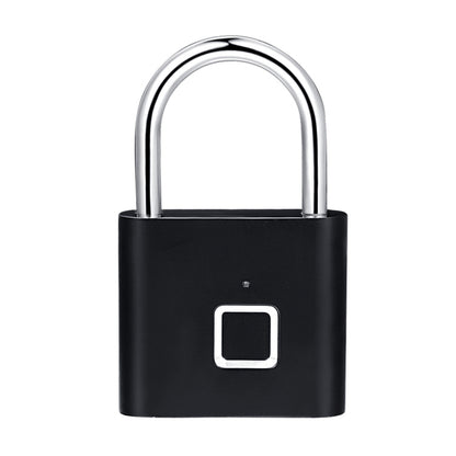Black silver Keyless USB Rechargeable Door Lock Fingerprint Smart Padlock Quick Unlock Zinc alloy Metal Self Developing Chip