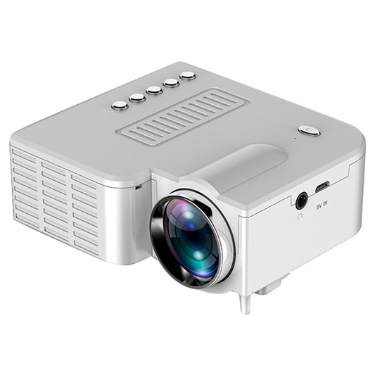 FULL-UC28C Projector Mini Portable Projector Home LED Children's Mobile Phone Projector Supports 1080P White